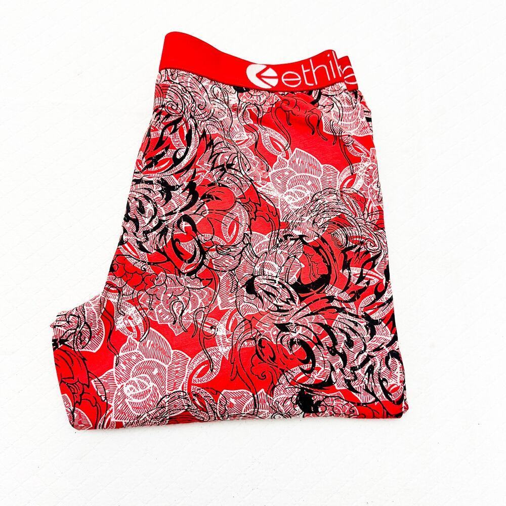 Ethika Red Print Stretch Waistband Legging Pant Size XL NWT